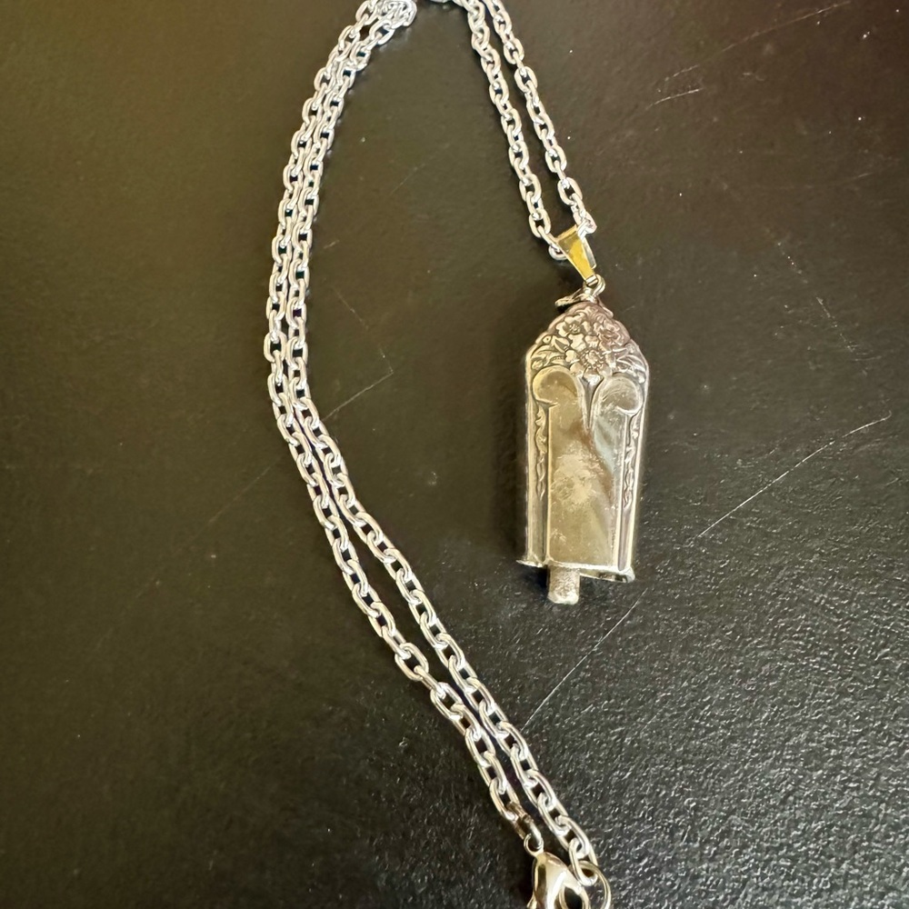 Upcycled Hand Crafted Sterling Silver Plated Pend… - image 1